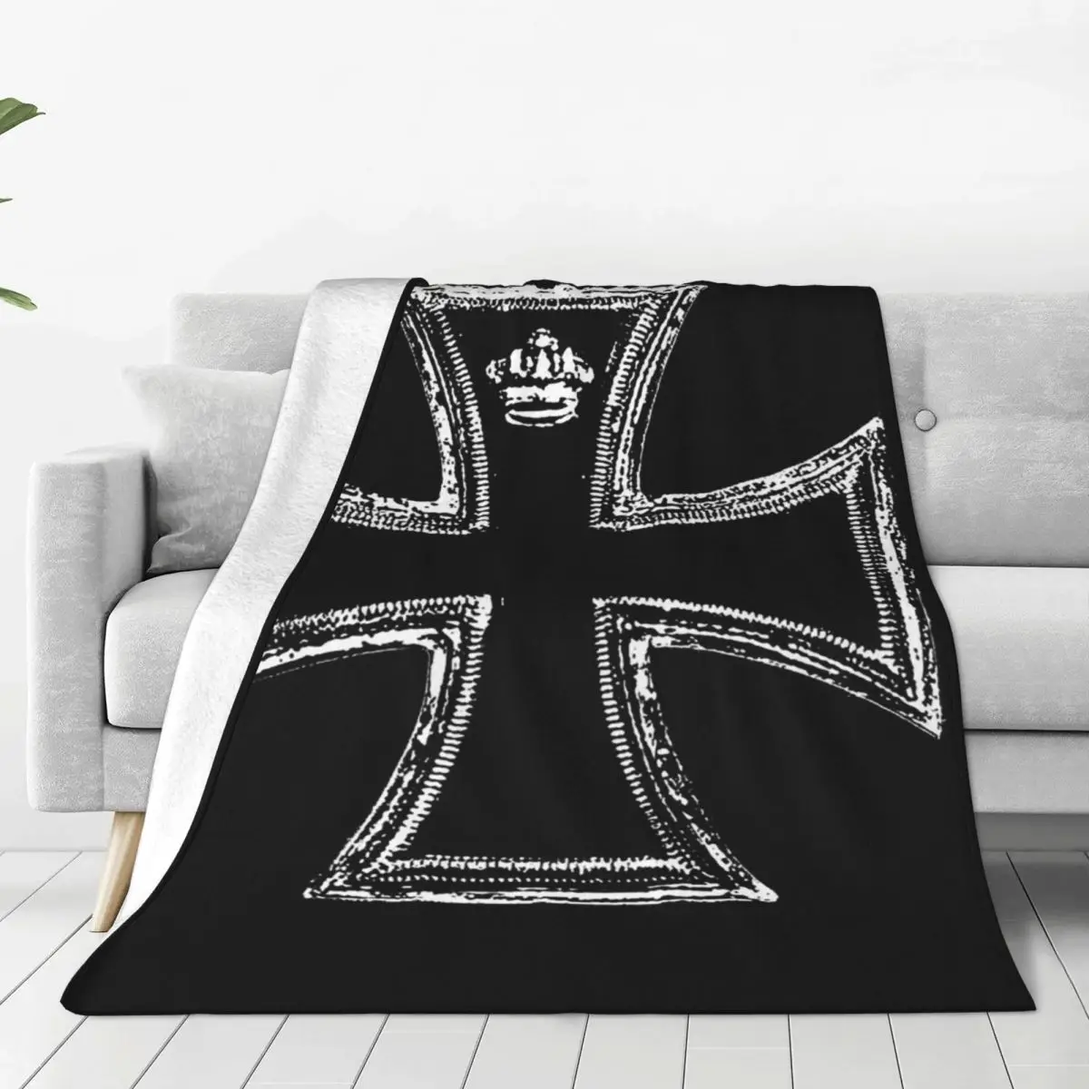 West Coast Iron Cross Choppers Blanket Soft Warm Flannel Throw Blanket Bedspread for Bed Living room Picnic Travel Home Sofa