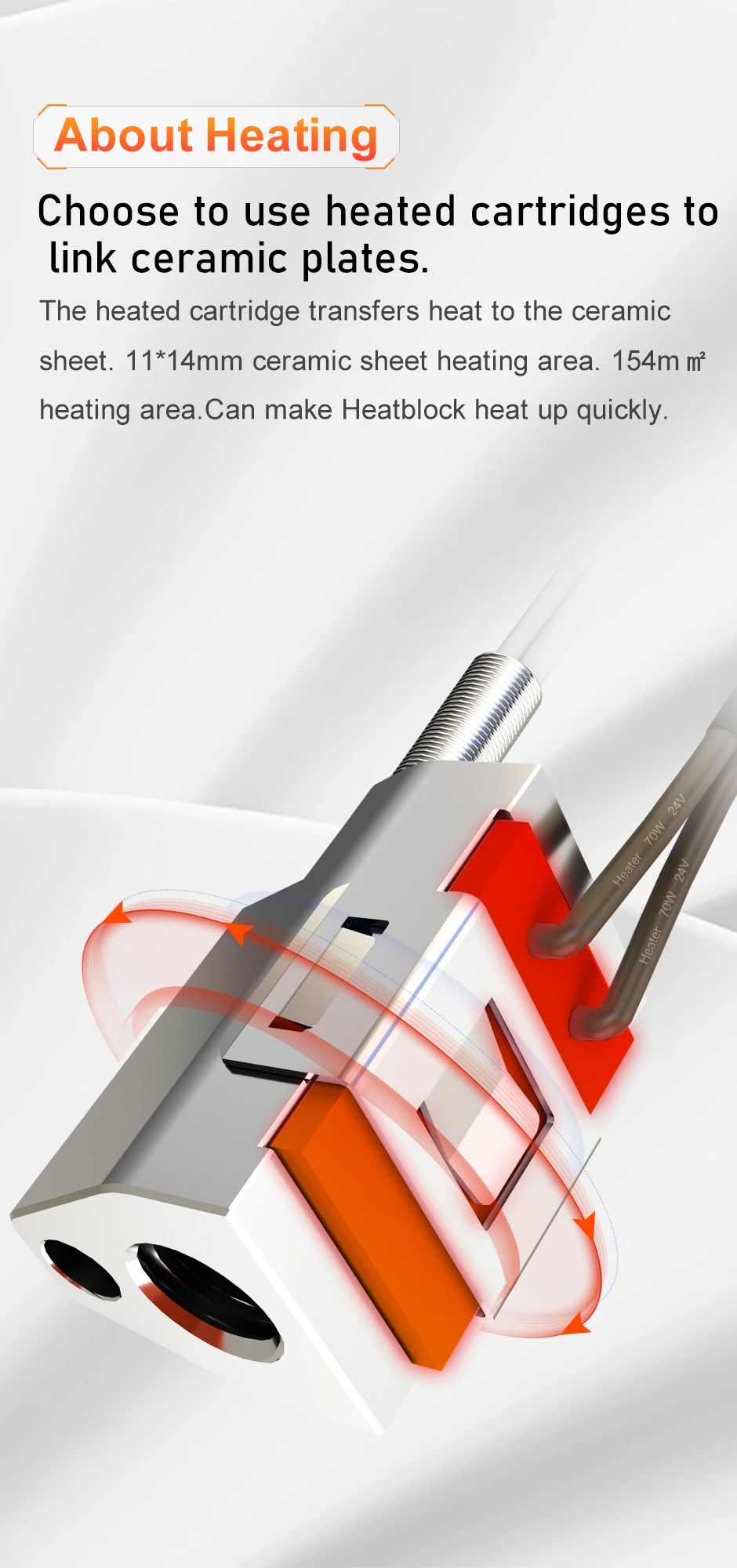 Trianglelab CHCB-V TD6 TD6S Keramik-Heizkern & Tun-Düse für DDE Direktantrieb-Extruder Volcano Hotend Prusa VORON – Detail 4