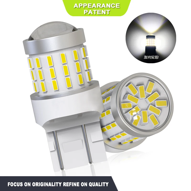 

Jiachi 10 шт. 7443 светодиодная лампа 3014 54 SMD белая 6500K 3157 W21W W21/5W WY21W T20 светодиодная сигнальная лампа заднего хода для автомобиля