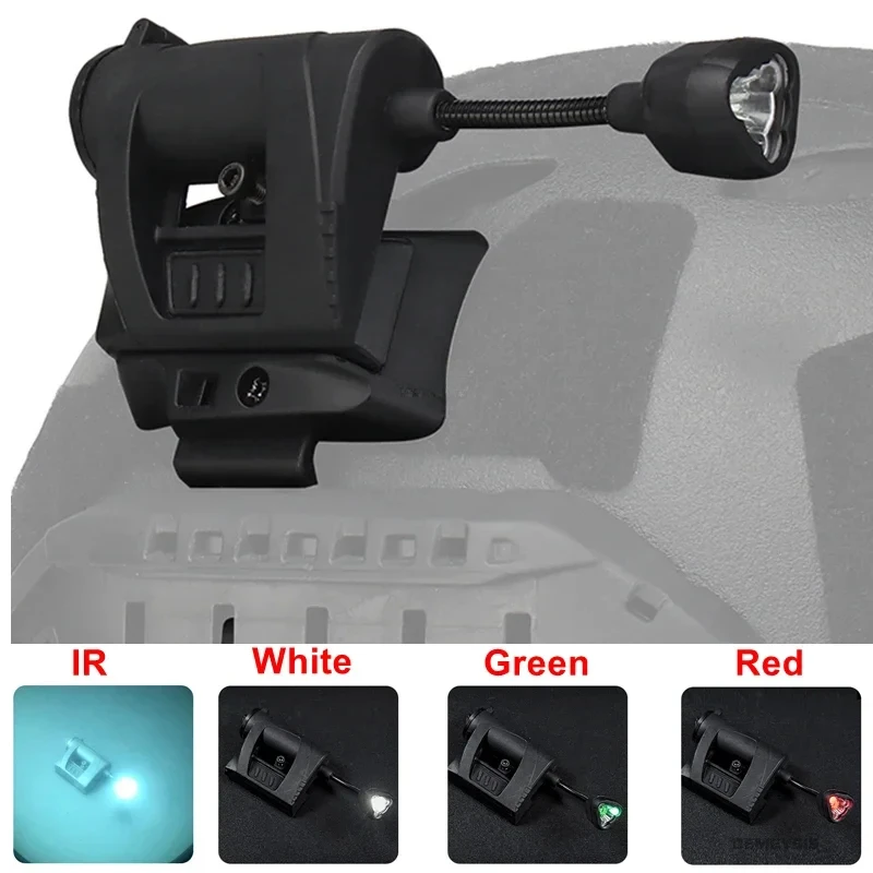 

Tactical Helmet Light 4 Modes Green Red IR Laser LED Helmets Flashlight Energy Saving for Airsoft Hunting Camping