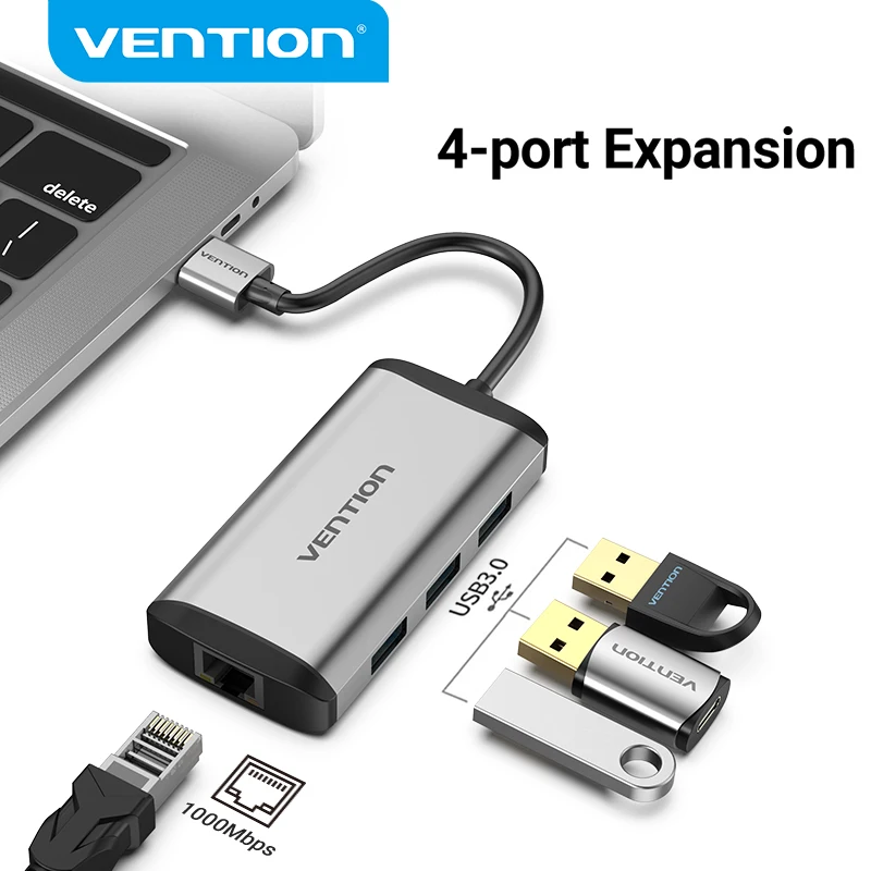 Vention-adaptador Ethernet USB 3,0 a RJ45, conmutador Lan para Xiaomi Mi Box, Laptop3/S, Set-top, tarjeta de red Ethernet