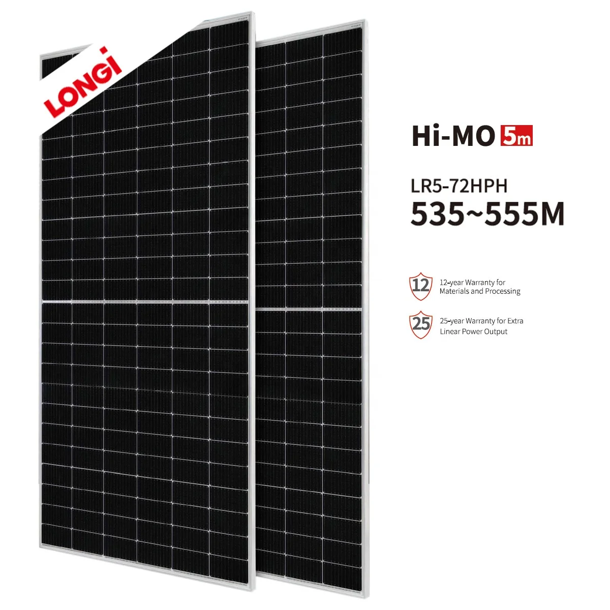 Longi Solar Panels 1000W Price 182 Single Series Photovoltaic Panel LR5-72HPH 535W 540W 545W 550W Panneau Solaire