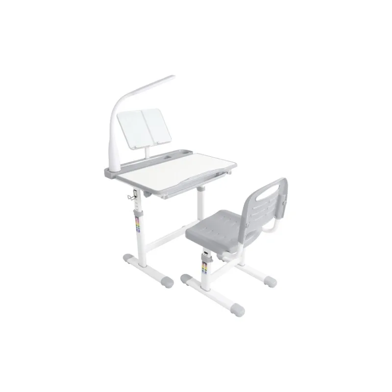 Conjunto de mesa e cadeira infantil para crianças Conjunto de mesa e cadeira cinza para crianças Mesa de estudo para estudantes