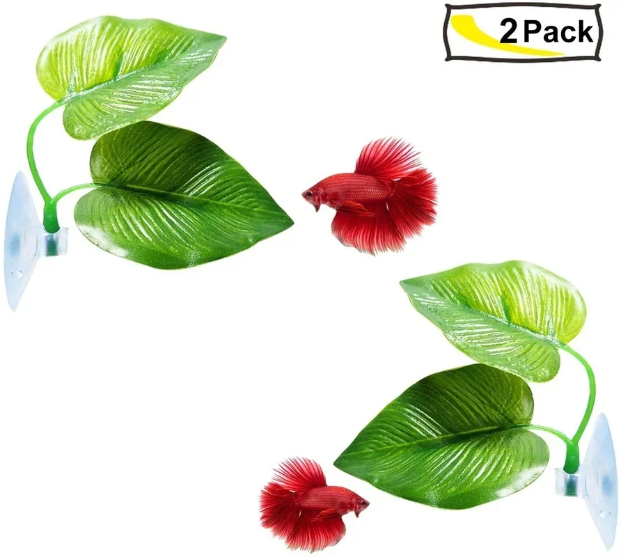 4 Pack Betta Fish Leaf Hammock Simulating The Natural Habitat for Betta Spawning  Breeding Resting Bed Aquarium Decoration