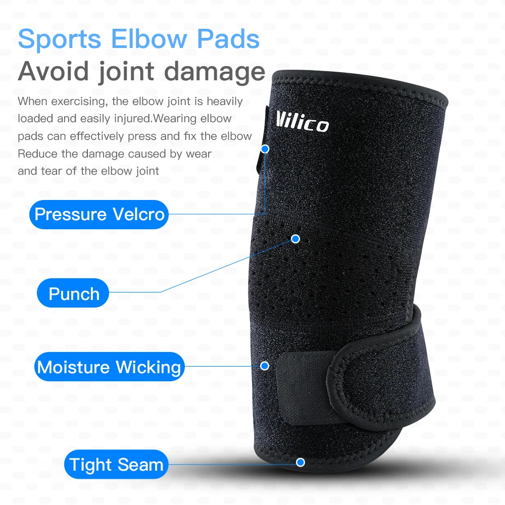 1 Pcs Breathable Elbow Pads Sports Fitness Protection Elbow Prevent Collision Adjustable Spring Support Arm Protection Washable