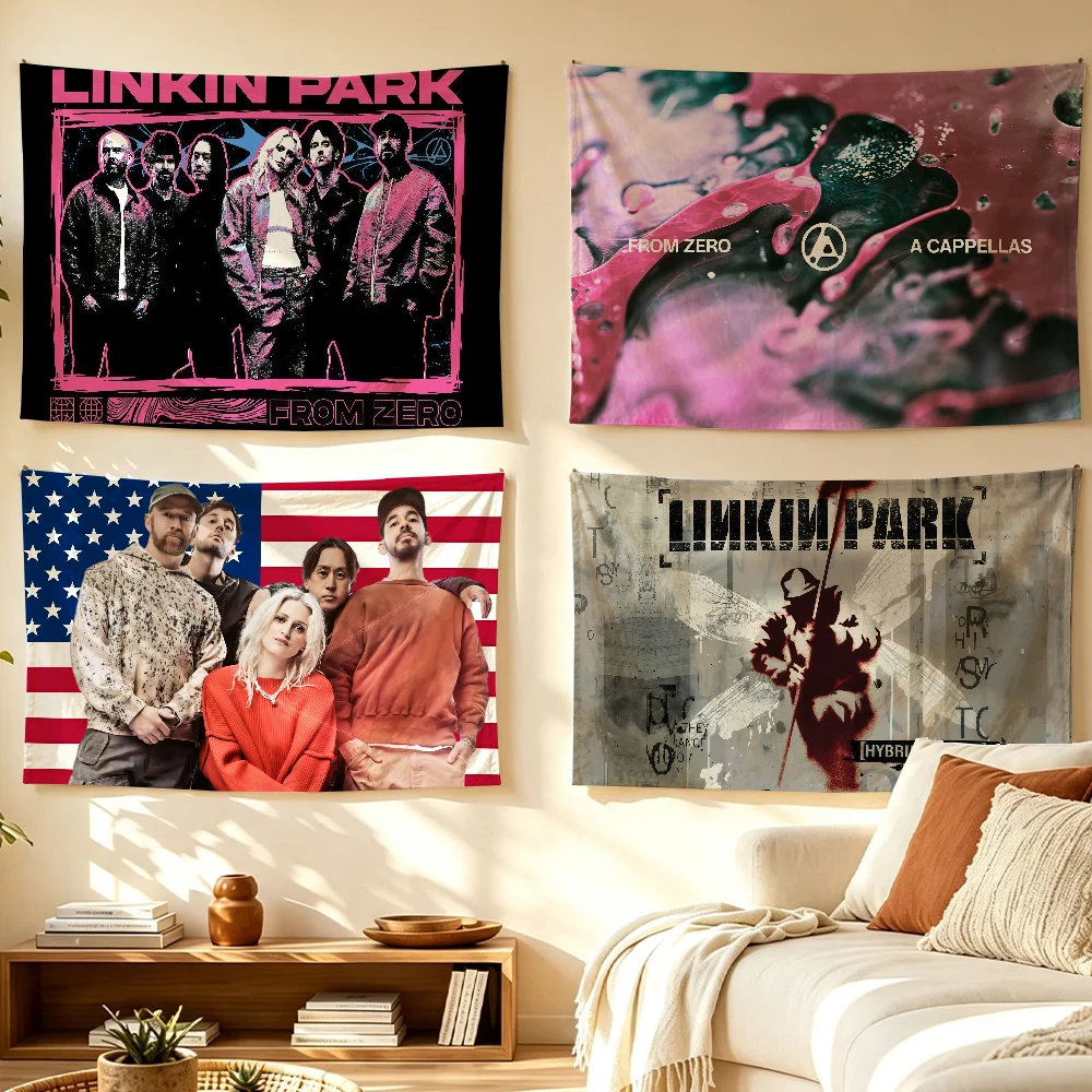 Rock Band L-Linkin P-Park-S From Zero flag Room Decoration Wall Tapestry Hanging Aesthetic Bedrooms Advertising Banner