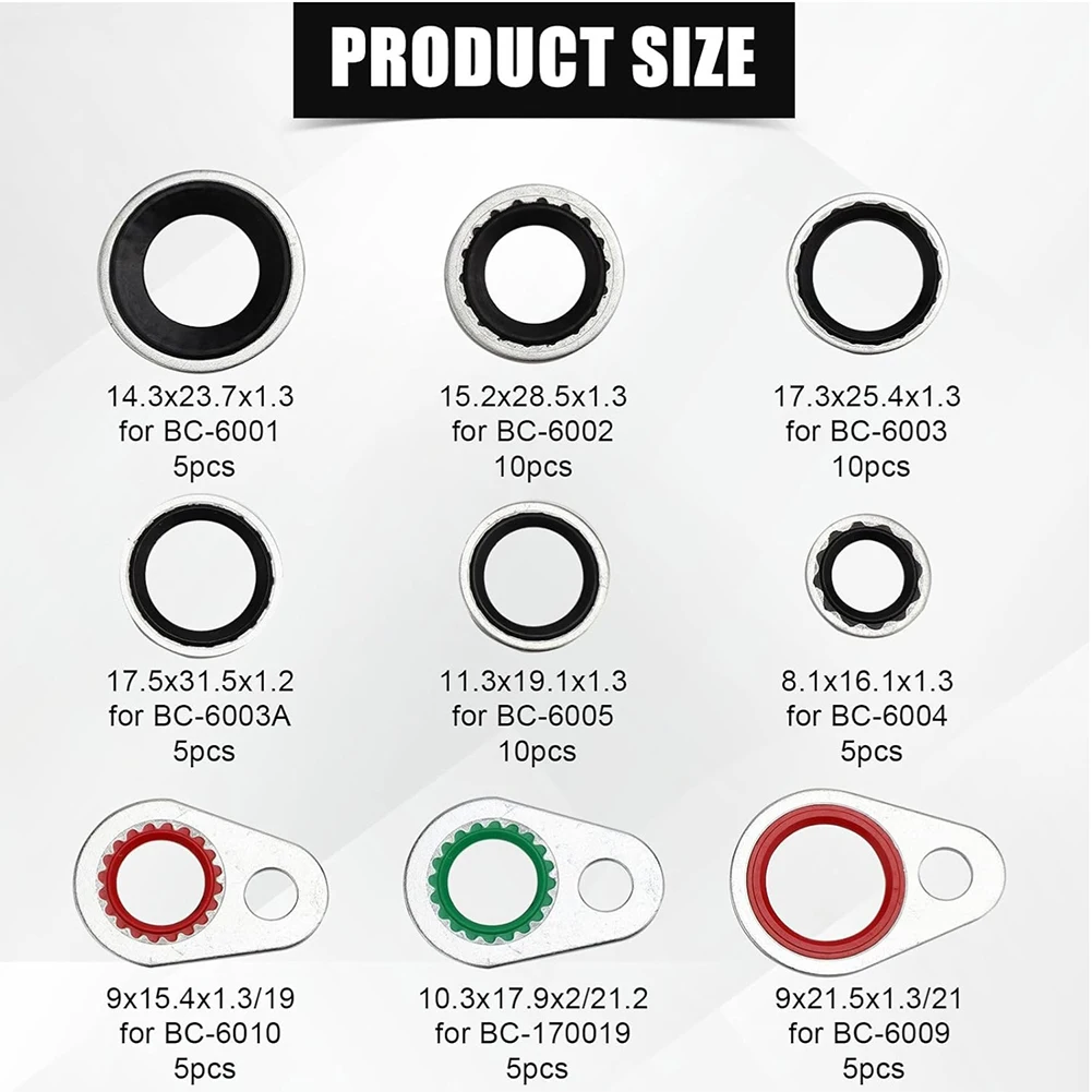 

Compressor Gasket Sealing Part for Automotive Use Rubber Ring for Efficient Air Conditioning 9 Size Options Available