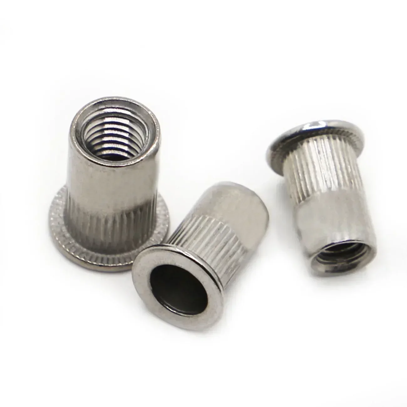 M3 M4 M5 M6 M8 M10 M12 304 Stainless Steel Rivnut Flat Head Threaded Nut Vertical Stripe Rivets Insert Nutsert Cap Rivet Nuts