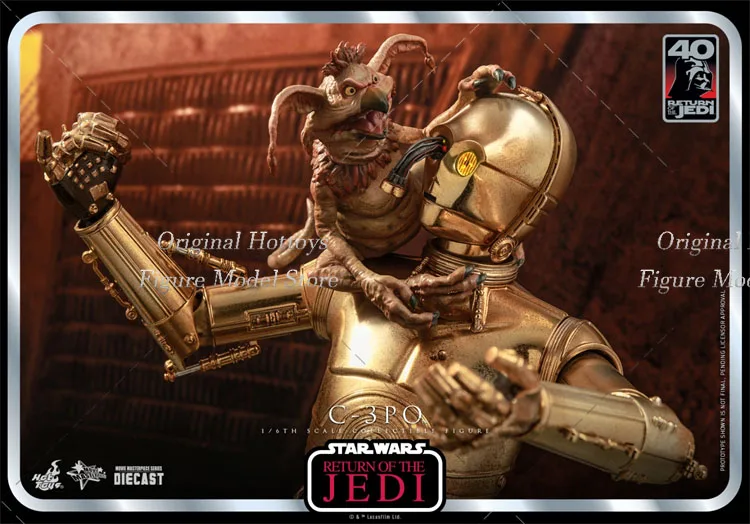 HOTTOYS HT HT 1/6 pria tentara bintang perang 3-kembali Jedi C-3PO Set lengkap 12 inci Model tokoh aksi