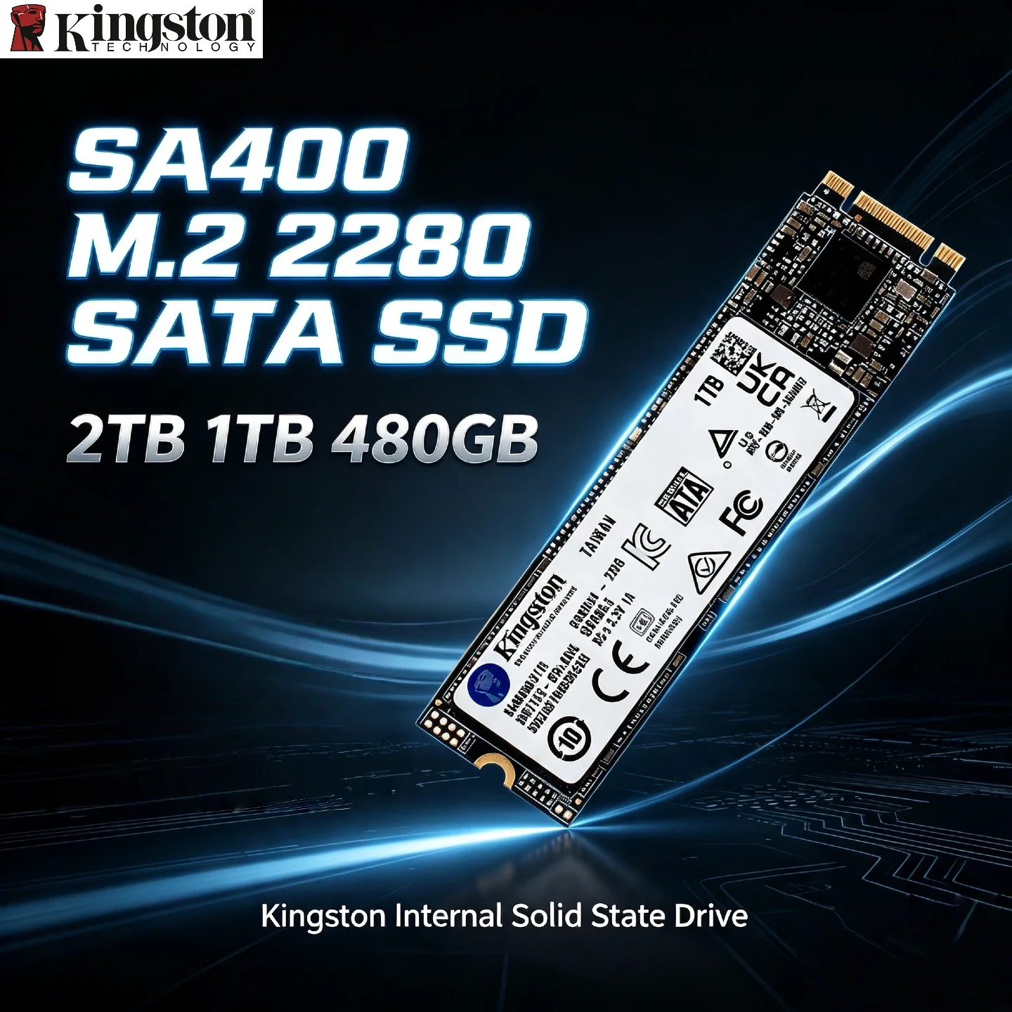 Kingston SA400 M.2 2280 SATA SSD 2TB 1TB 480GB 240GB 120GB NGFF Unidade de Estado Sólido Interna para Desktop Laptop Pro Max Pro