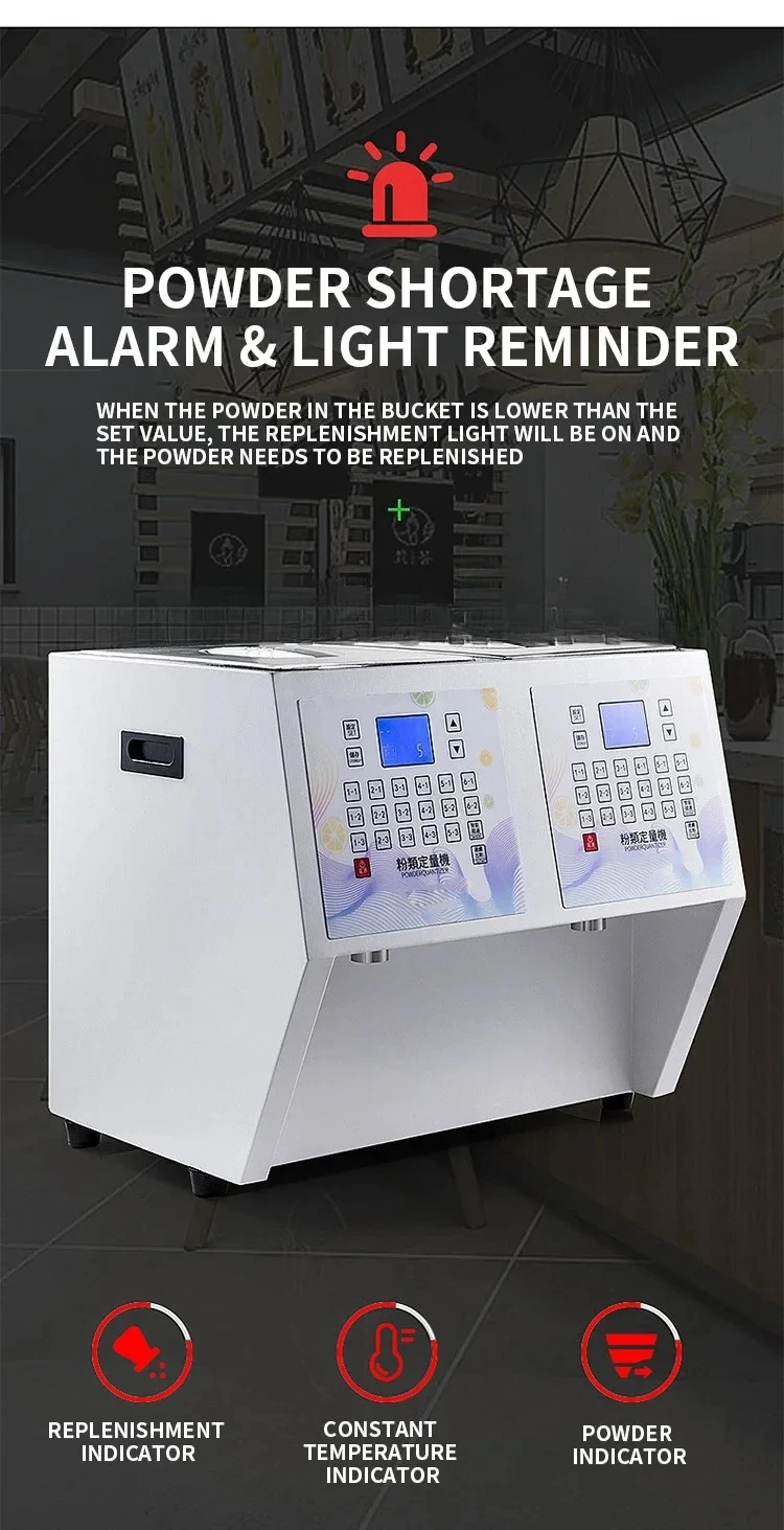 Two-Cylinder Commercial Fruit Powder Dosing Machine Milk  Type Non-Dairy Creamer Powder Automatic Powder Feed