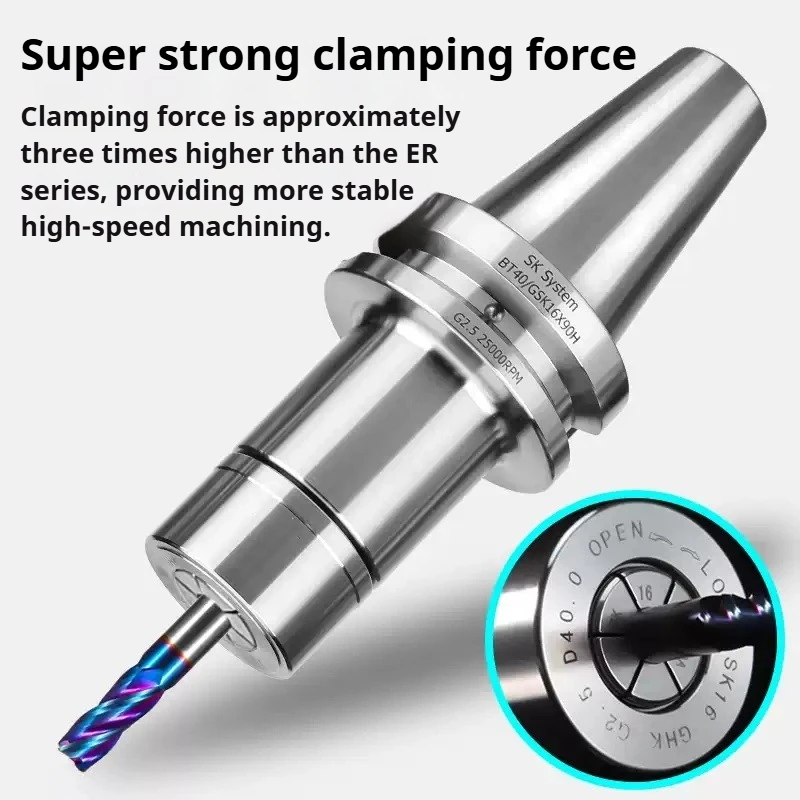 Uchwyt narzędziowy NBT30 BT30 BT40 SK10 SK16 NBT BT SK bez wpustu, precyzyjny uchwyt narzędziowy do centrum obróbczego CNC, trzpień noża.