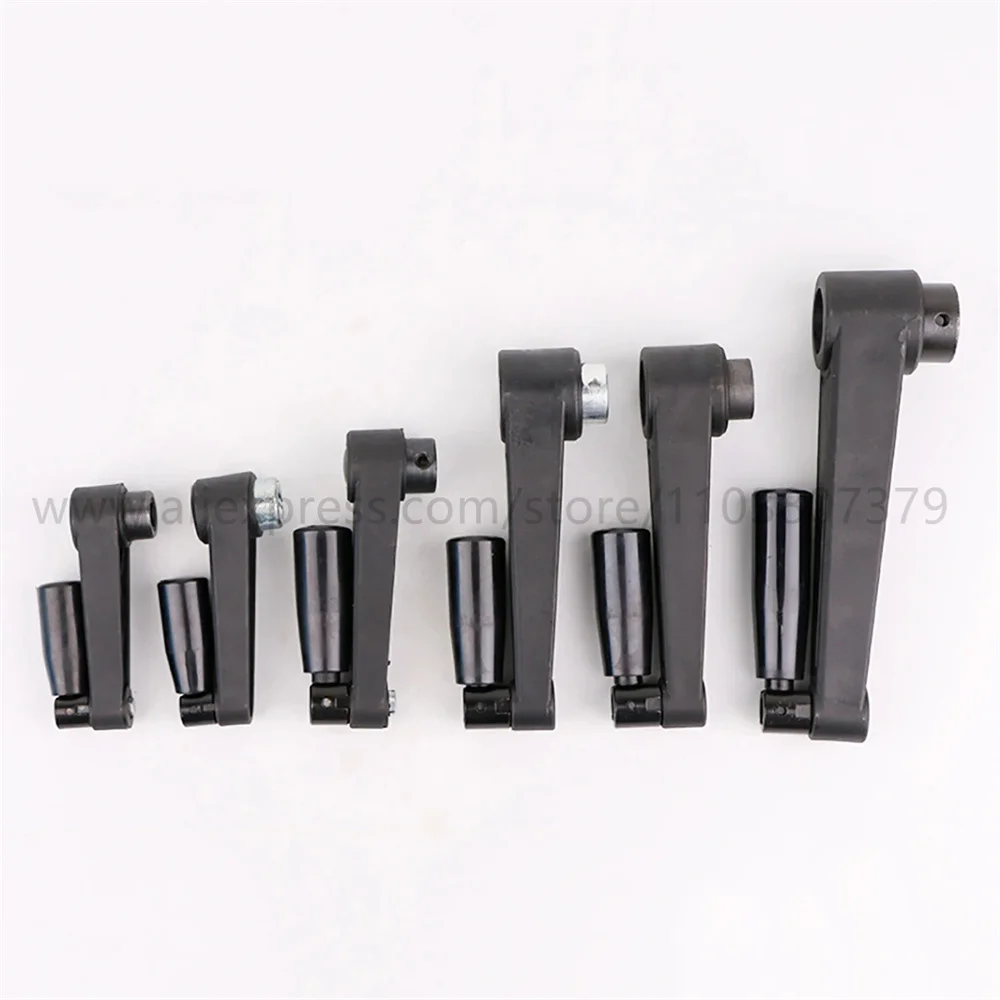 1Pcs Length 63/80/100-160mm Round Hole/Square Hole Mounting Foldable Crank Handles For Lathe Milling Machine Revolving Handle