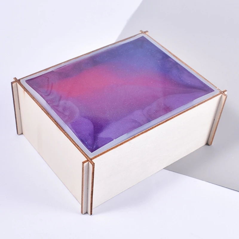 Tissue Box Crystal Epoxy Resin Mold Jewelry Storage Napkin Holder Silicone Mould DIY Crafts Trinket Gift for Case Tool