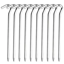 Lightweight Tent Pegs Campsite Ground Nails, 5pc/10pc 18cm Aluminum Alloy Shelter Tent Stakes, Camping Tent Accessories 1