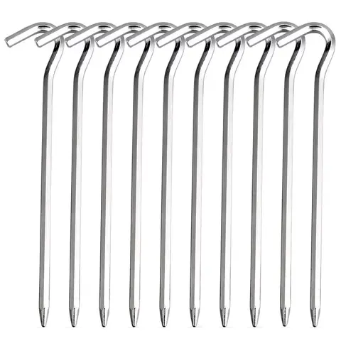 Lightweight Tent Pegs Campsite Ground Nails, 5pc/10pc 18cm Aluminum Alloy Shelter Tent Stakes, Camping Tent Accessories