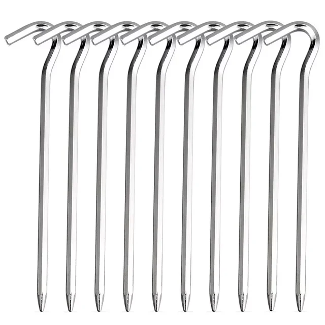 Estacas Leves para Barraca, Pregos de Solo para Acampamento, 5pçs/10pçs, Estacas de Tenda de Abrigo em Liga de Alumínio de 18cm, Acessórios para Barracas de Camping