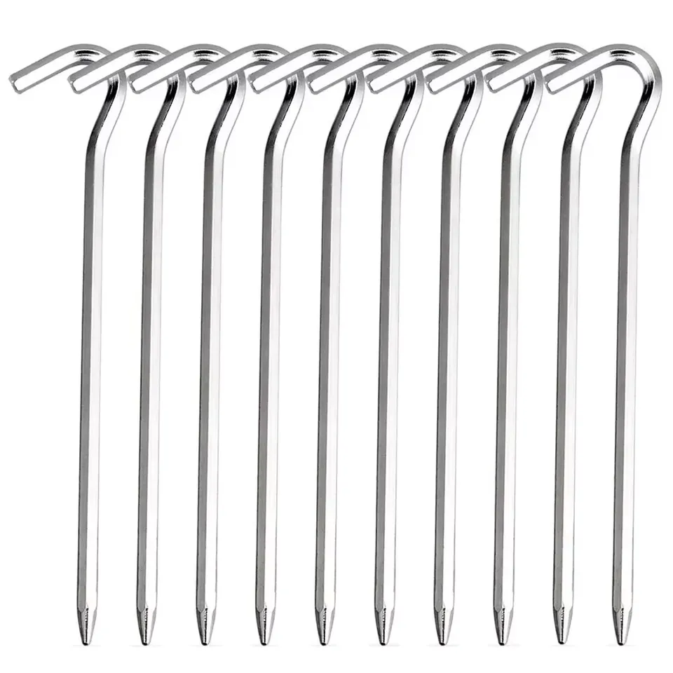 Lightweight Tent Pegs Campsite Ground Nails, 5pc/10pc 18cm Aluminum Alloy Shelter Tent Stakes, Camping Tent Accessories