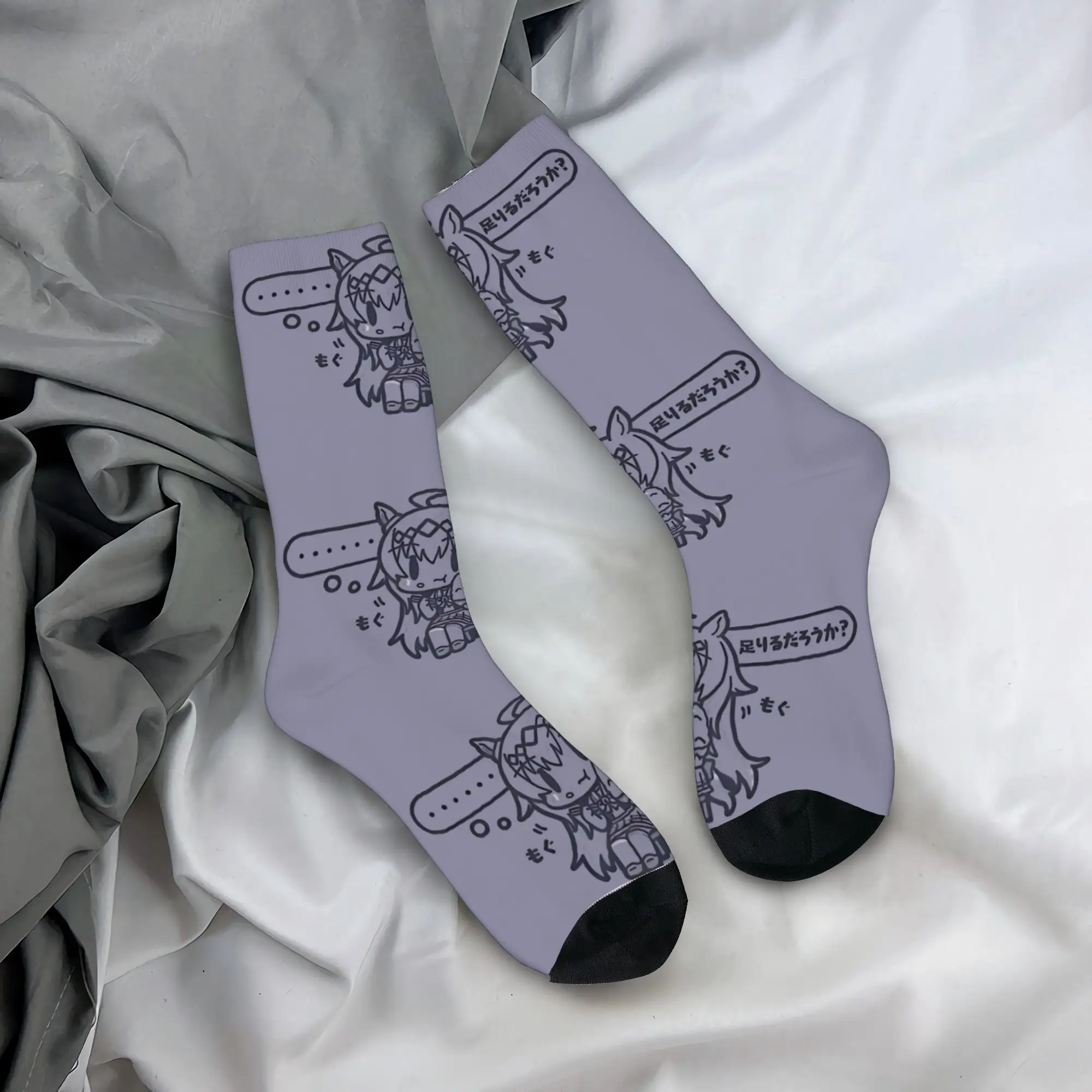 Uma Musume الجوارب جوارب الرجعية الخريف المضادة للانزلاق الرجال الجوارب جودة تصميم الدراجات الجوارب