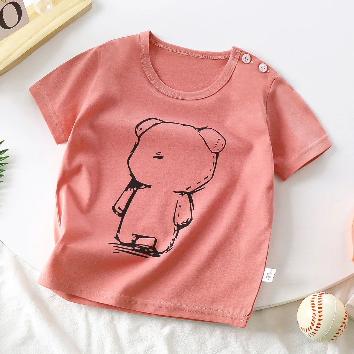 Roupas infantis camiseta crianças roupas meninos meninas verão dos desenhos animados topos de manga curta roupas de algodão respirável roupas de bebê