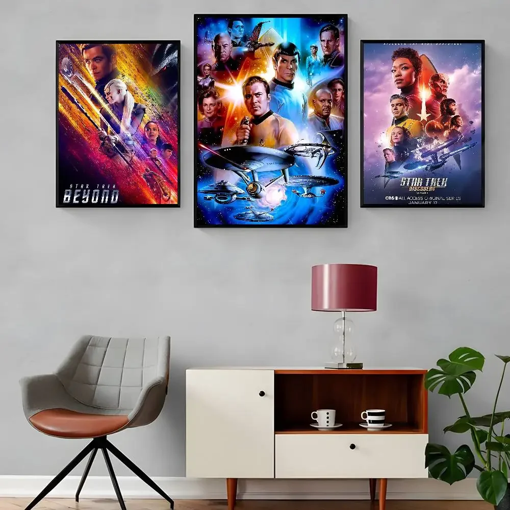 Classic Movie S-Star T-Trek Classic Vintage Poster High Quality Print Waterproof Wall Art Sticker For Bar Living Room Decor Gift view 4
