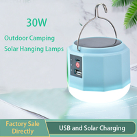 Solar Camping Tent Lamp, Hanging Light, Fishing, Potable, Emergency Night Light, Dimming, Outdoor, Waterproof, USB Lantern,1PC