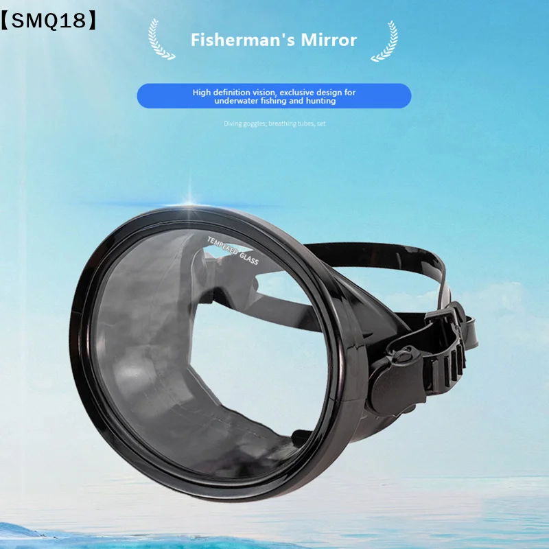 Oval Snorkel Diving Mask Spearfishing Mask Panoramic Wide View  Goggles Tempered Glass Lens Diving Goggles For Adults【SMQ】