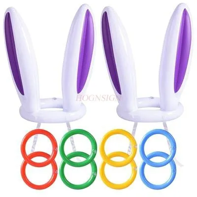 Children's Toy Ferrule Ring Throwing Ring Throwing Ring Toy Easter Bunny Ear Ferrule Game Inflatable