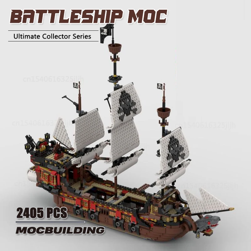 

Movie Scence Battleship MOC Building Blocks White Model DIY Assembly Bricks Technology Collection Model Toys Xmas Gifts