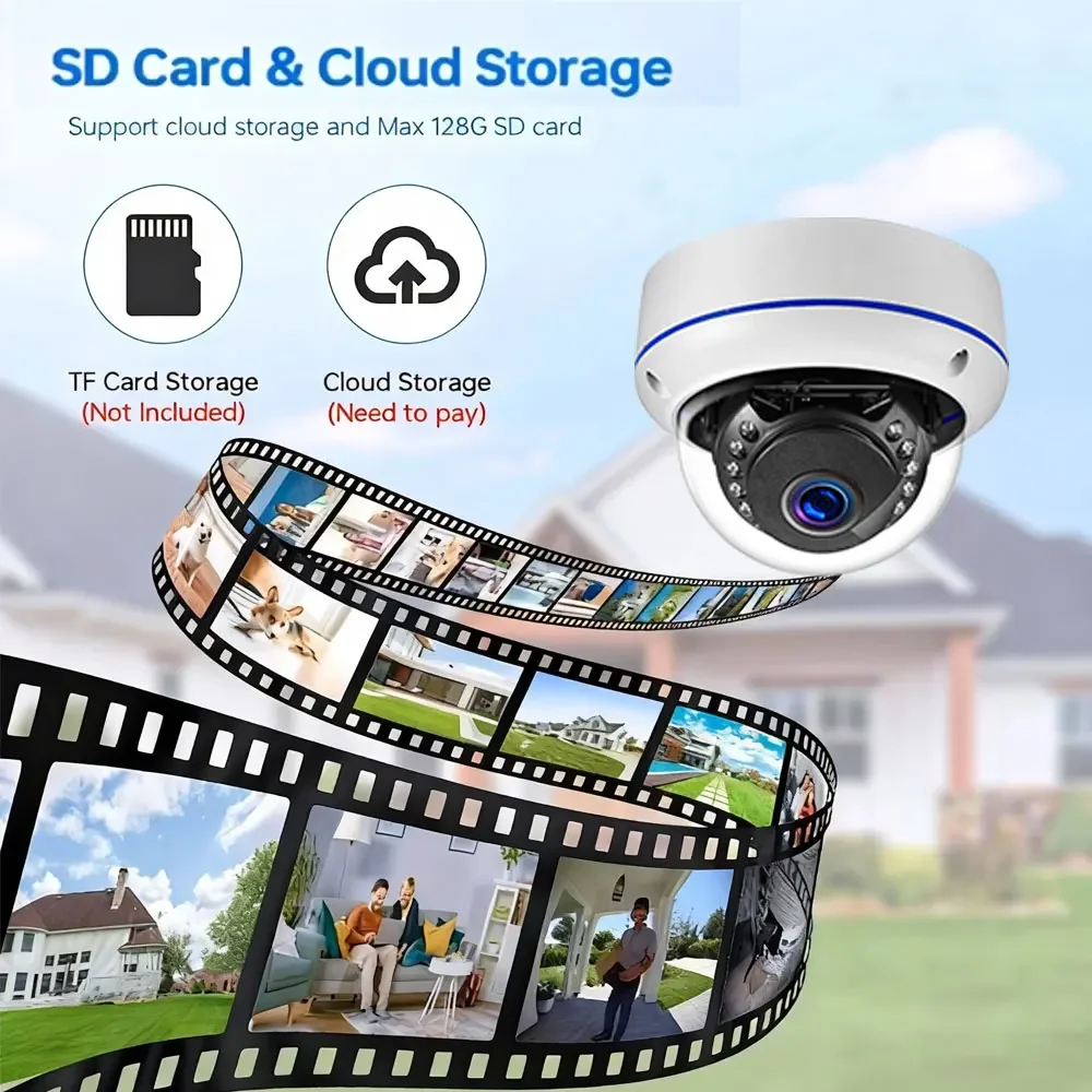 TUYA Smart Life 6MP POE IP Camera Audio Outdoor H.265 Wide Angle Night Vision Face Detection Home CCTV Video Surveillance