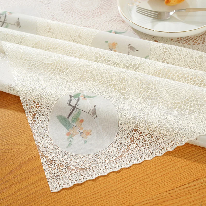 0452 waterproof, scald-proof, oil-proof, wash-free lace tablecloth, table mat, desk