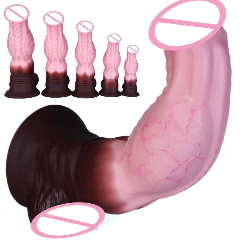 Realistic Animal Dildo Big Penis Suction Cup Dick Anal Sex Toys for Women Vagina Orgasm Anal Plug Sex Toy Adult Products 5 Sizes