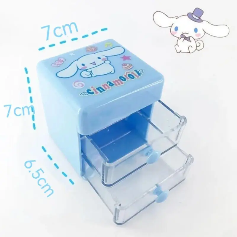 Kawaii Sanrio Hello Kitty Cinnamoroll Storage Box Children's Anime Toys Home Accessories Storage Box Desktop Drawer Storage Box