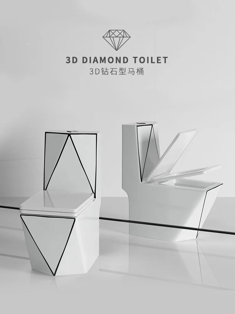 Nordic household toilet personalized creative ceramic pumping black toilet siphon deodorant silent color toilet