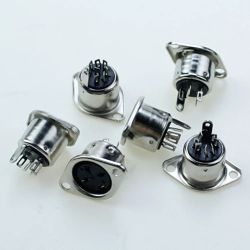 1Pc S Terminal Computer Toetsenbord Din Socket 3 4 5 6 7 8P/Core 8-Pins Midi Plug Base Ijzeren Shell S Terminal Power Connector