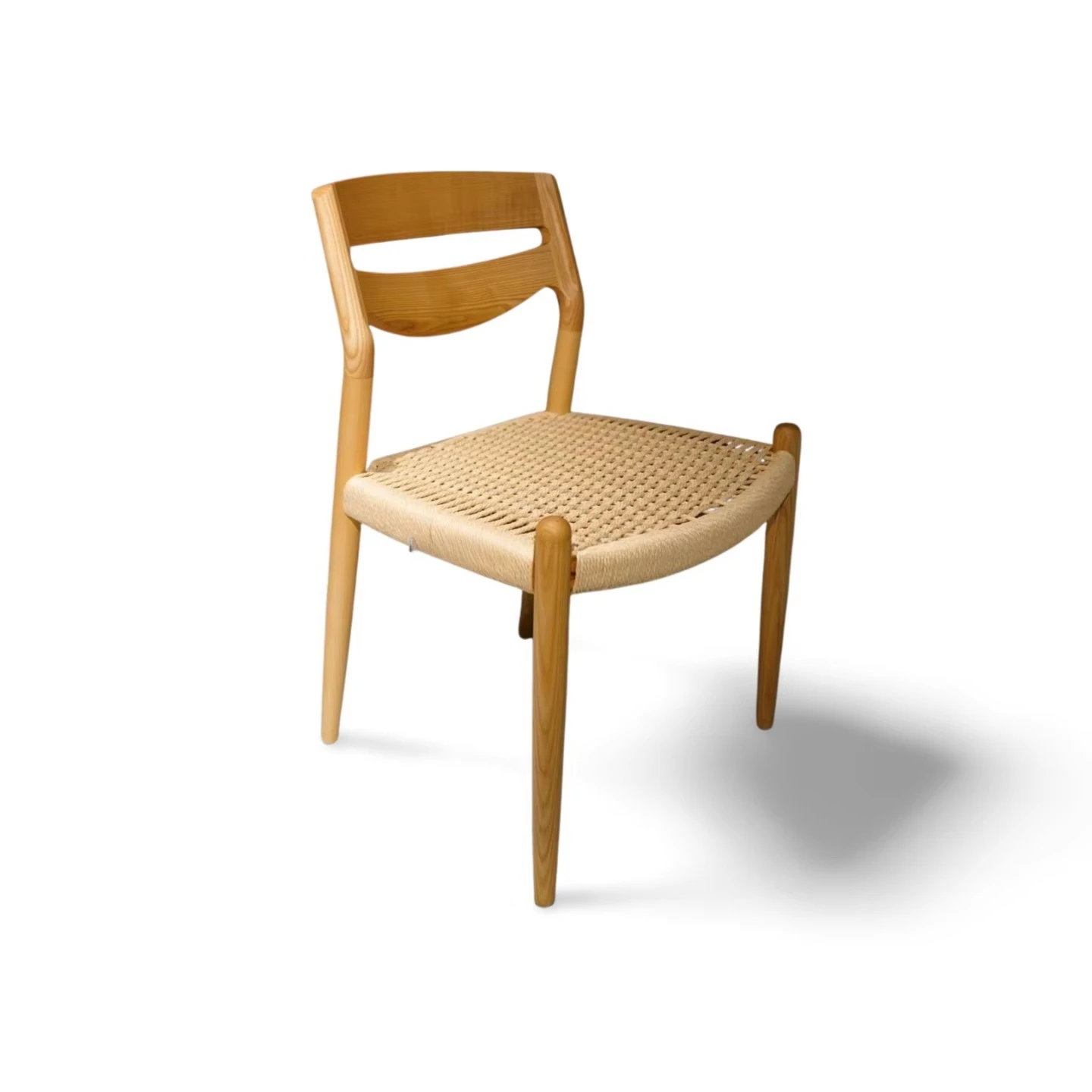FURNITURE Nordic Simple Style Esszimmers Tuhl Eschenholz Rahmen Mit Teddy Fabric Woven Rope Seat Für Home Office Oder Hot