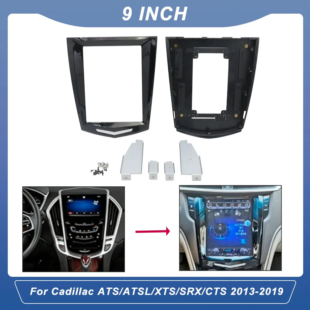 9.7Inch Car Android Radio Adapter Canbus Box Decoder Power Cable Panel Frame Kit for Cadillac ATS/ATSL/XTS/SRX/CTS 2013-2019