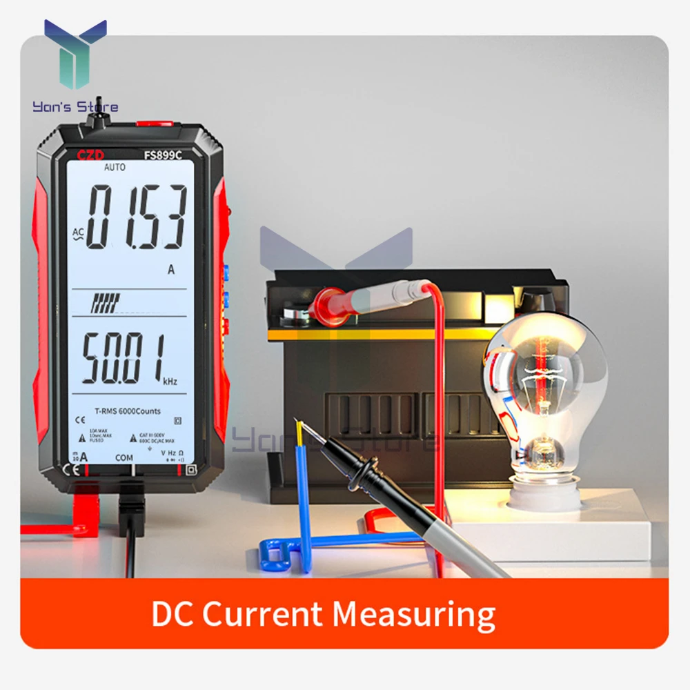 High Precision Digital Multimeter Smart Tester DC NCV Auto Range Transistor Temperature Voltage Professional Analog Multimetro