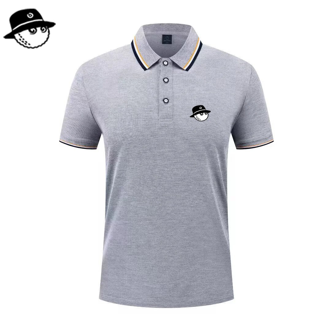 Men Summer Fashion Slim Fit Sport Short Sleeve 100% Polyester Polo Shirt Fake Pocket Decoration Casual Sport Golf Polo Shirt