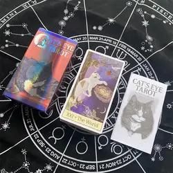 11.3*6.3cm Cat’s eye tarot cards A 78 Tarot deck English Version Board games with paper manual