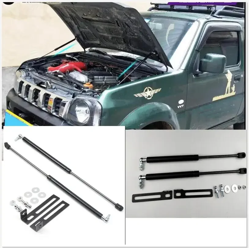 For 1998-On Suzuki Jimny Sierra Wide  Car Front Hood Engine Cover Supporting Hydraulic rod Lift Strut Spring Shock Bars Bracket