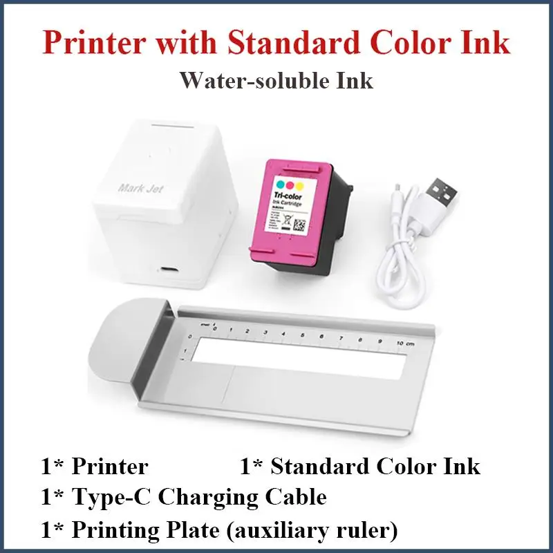 To Portable Handheld Inkjet Printer Mini Full-Color Printer Wireless WiFi Printer with Detachable Water Soluble Ink