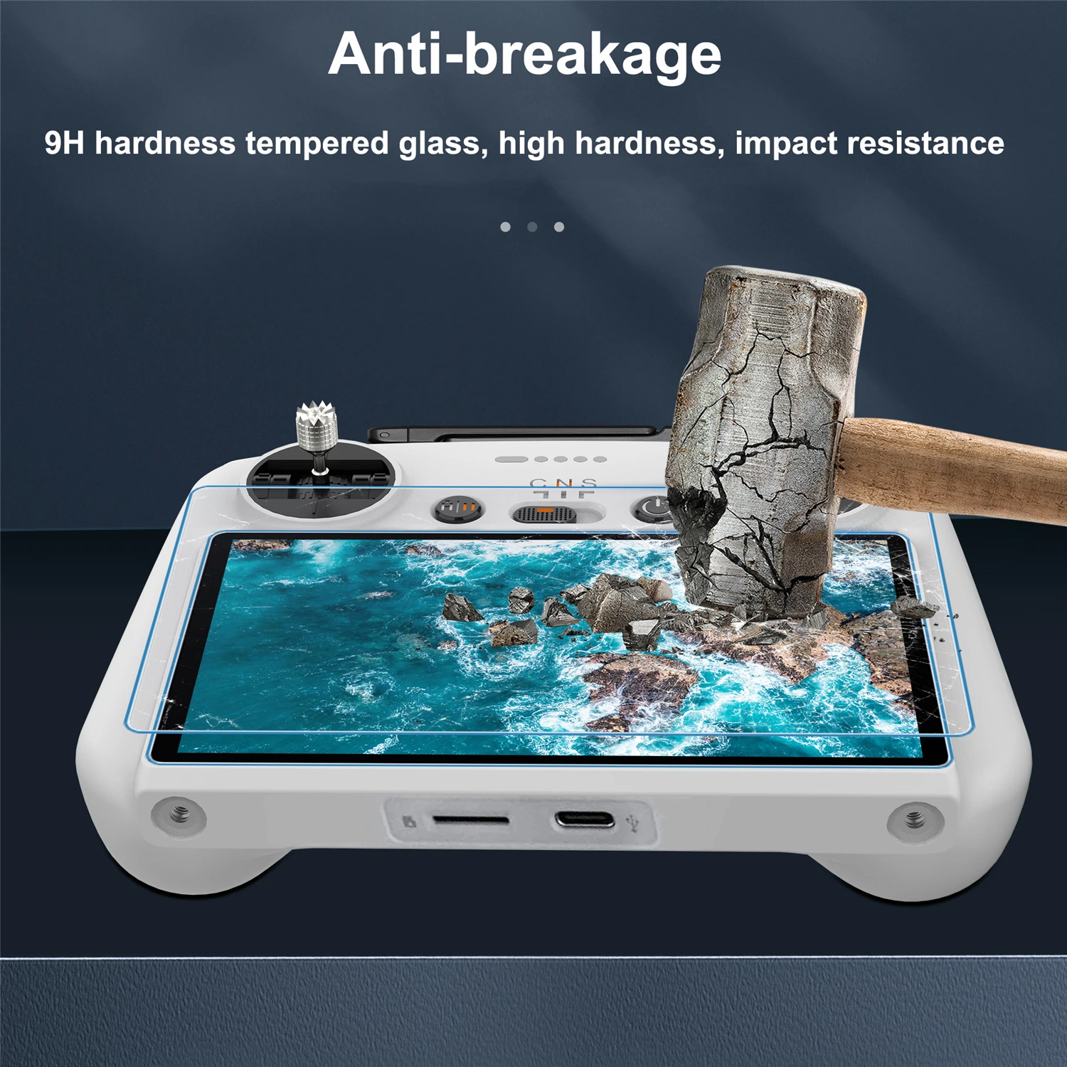 

For Dji Air 3 RC 2 Controller ,2Pcs HD Tempered Glass Screen Protector Durable Protection ,with Auto Alignment Kit