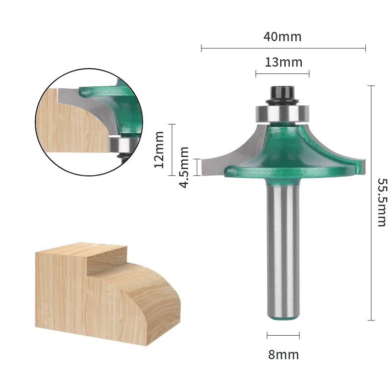 YUSUN 8MM 12MM Shank Table Edge Bit Router Bit Woodworking Milling Cutter For Wood Bit Face Mill Carbide Cutter End Mill