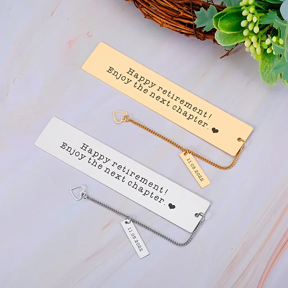 

Custom Bookmarks Vintage Engraved Steel Bookmark Best Gift for Bookish Book Lovers Teacher Classmate