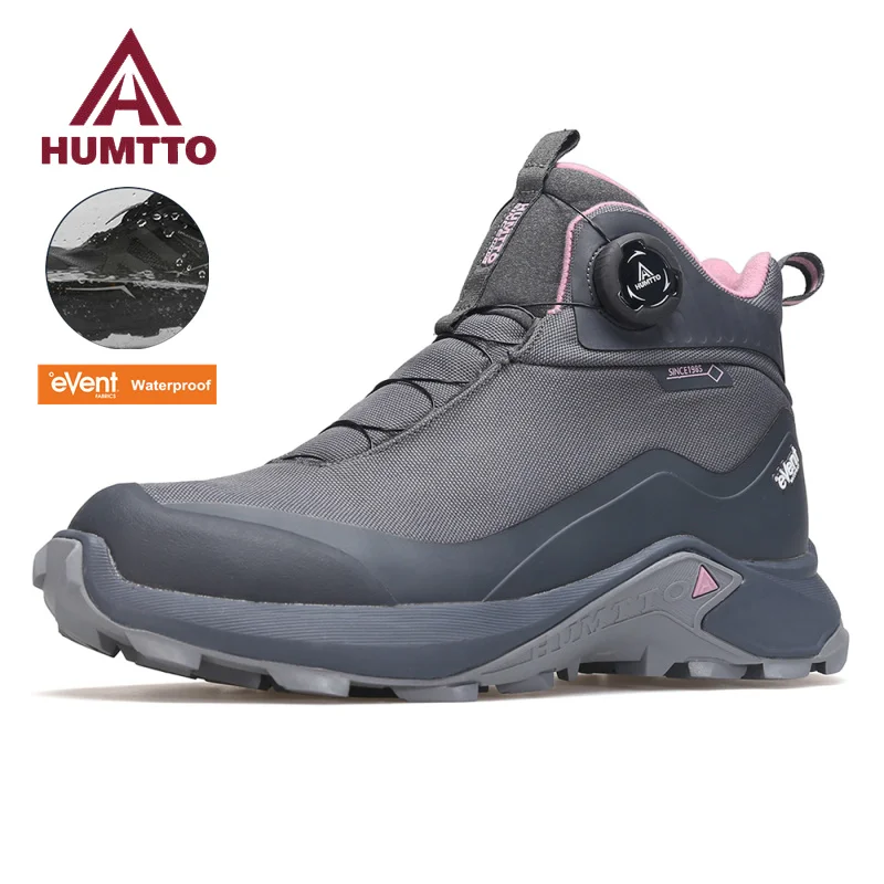 

HUMTTO Waterproof Women's Boots Winter Platform Work Ankle Boots for Women Black Sneakers Luxury Designer Tactical Safety Shoes