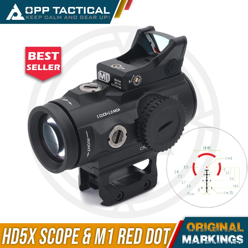 Tacitical Scope SPxxFIRx HD GEN II 5X PRISM SCOPE 5.56 AR-BDC4 Reticle Fully multi-coated FMC LENS With Full Masrkings