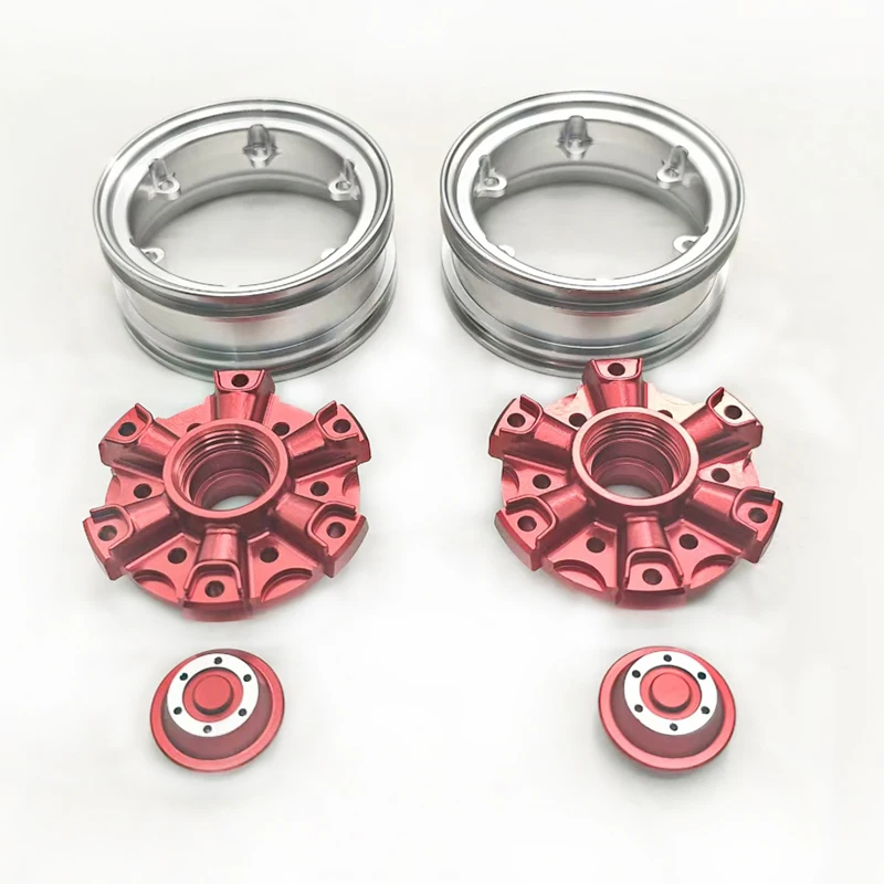 RC Truck Metal Front&rear Truck Banner Wheel Hub Rim for 1/14 Tamiya SCANIA 770S R620 VOLVO Arocs MAN TGX Car