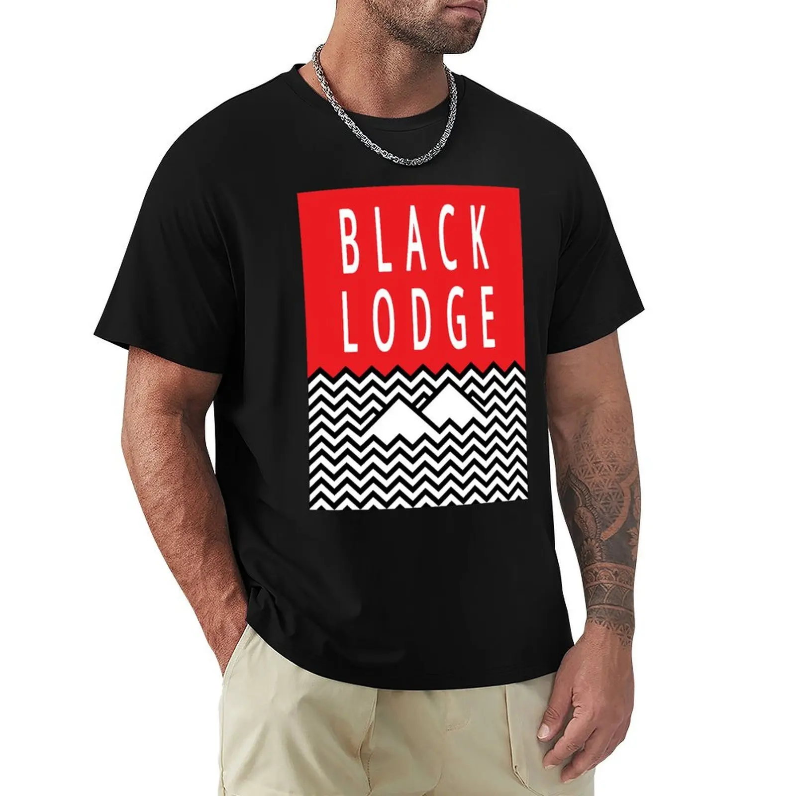 Black Lodge T-Shirt t shirts for man pack cotton T-Shirt