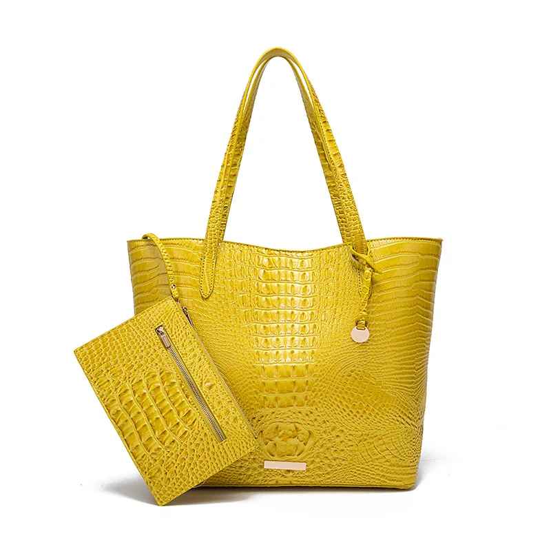 

Crocodile pattern Luxury Women Clutch Bags Designer Crossbody Shoulder Purses Handbag Women Clutch Travel Tote Bag Yellow